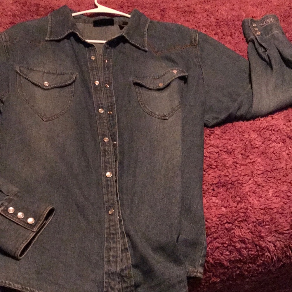 Womens denim Harley Davidson shirt size 2W
